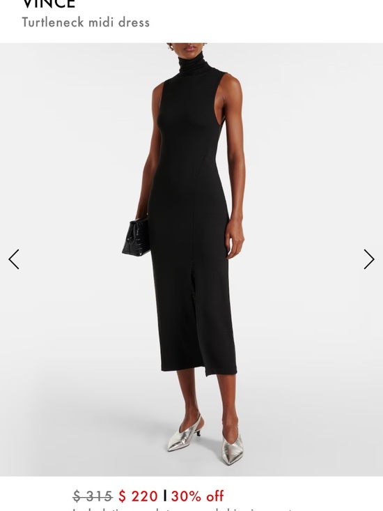 Vince Dresses & Skirts - Vince Turtleneck Dress with Side Slit